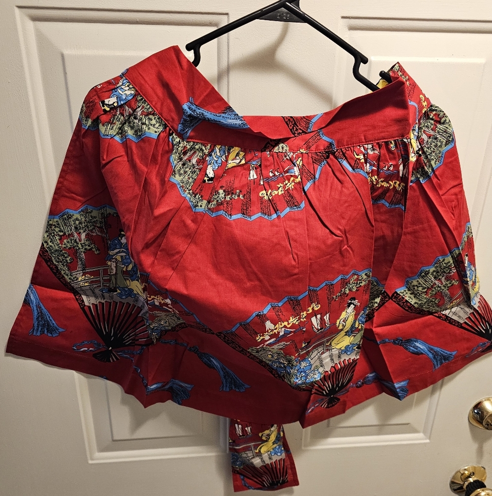Trashy Diva Red Fans APRON!  RARE!!
